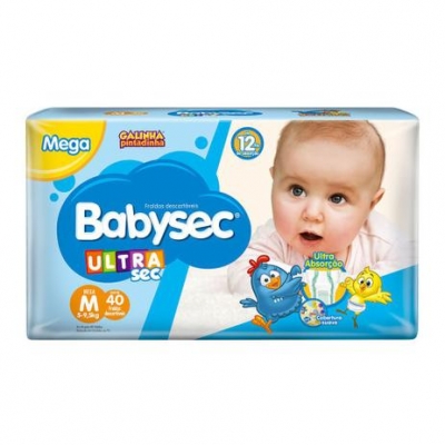 Fraldas Descartáveis Babysec Ultra Mega M C/38