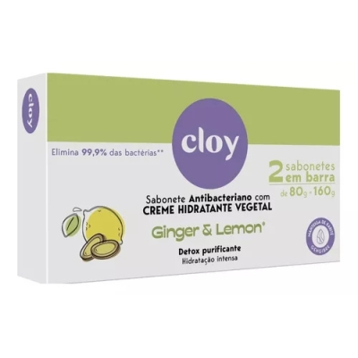 Sabonete Cloy Ginger & Lemon 80g C/2