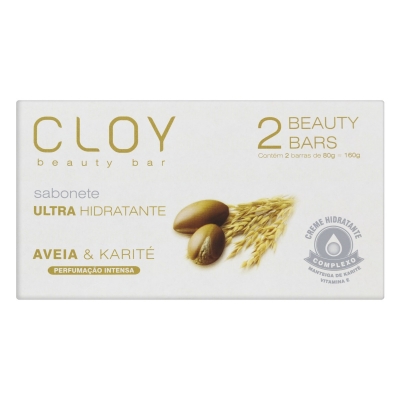 Sabonete Cloy Aveia/Karité 80g C/2