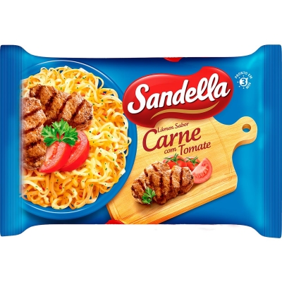 Macarrão Instantâneo Sandella Carne C/Tomate 85g