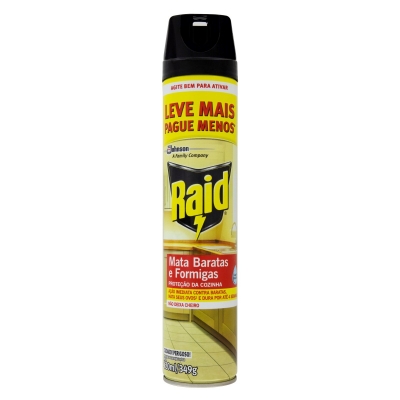 Inseticida Raid Aerosol Mata Barata/Formiga 420ml