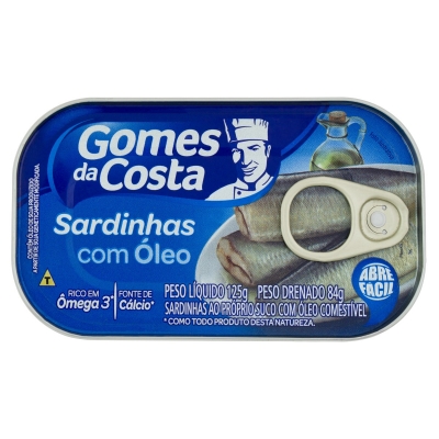 Sardinha Gomes da Costa Óleo 125g