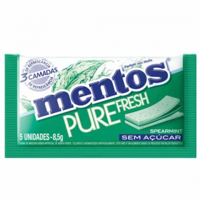 Chicle Mentos Pure Fresh Spearmint 5un - 8,5g