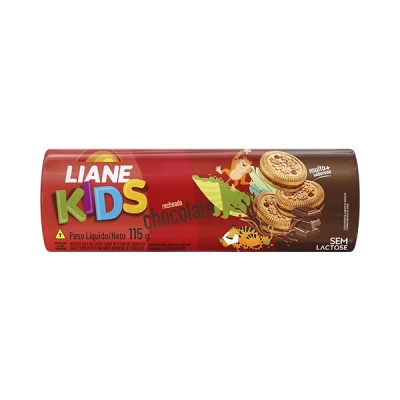 Biscoito Liane Kids Recheado Chocolate 115g