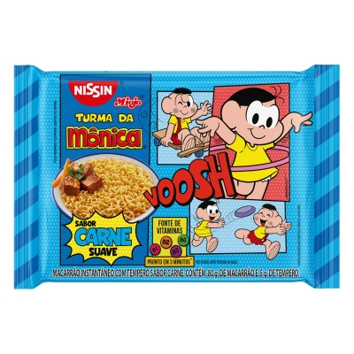 Miojo Nissin Lámen Turma da Mônica Carne 85g