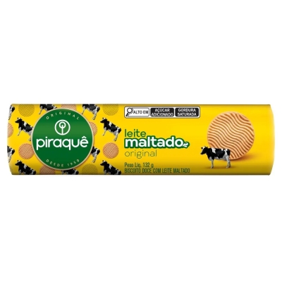 Biscoito Piraquê Leite Maltado Original 132g