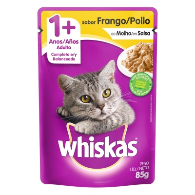 Ração Whiskas 1+ Frango 85g