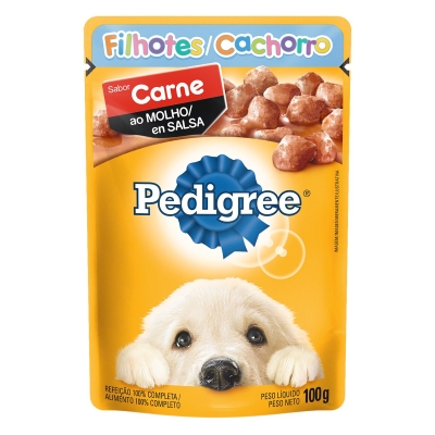 Ração Pedigree Filhotes Carne Ao Molho 100g