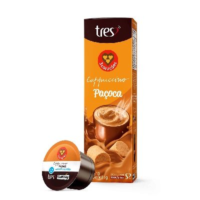 Cápsula Tres Cappuccino Paçoca 110g