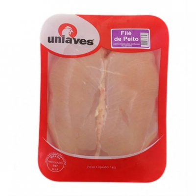 Filé de Peito de Frango Uniaves Bandeja 1kg