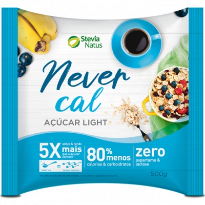 Açúcar Light Stevia Natus Never Cal 500g