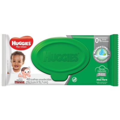 Toalhas Umedecidas Huggies Max Clean C/48