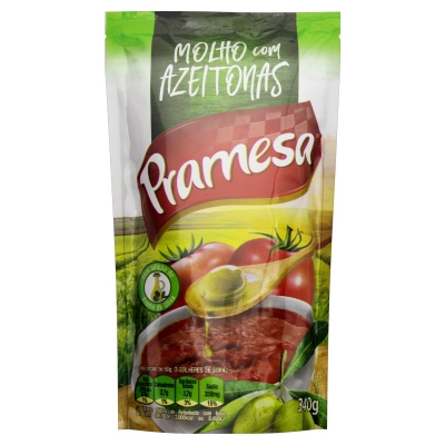 Molho Tomate Pramesa C/Azeitona Sachê 300g