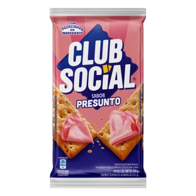 Biscoito Club Social Presunto 141g