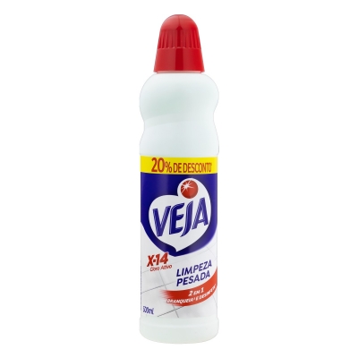 Veja Limpeza Pesada X-14 Cloro Ativo 2em1 500ml 20% de Desconto