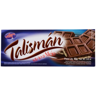 Barra de Chocolate Talismán Mais Meio a Meio 80g