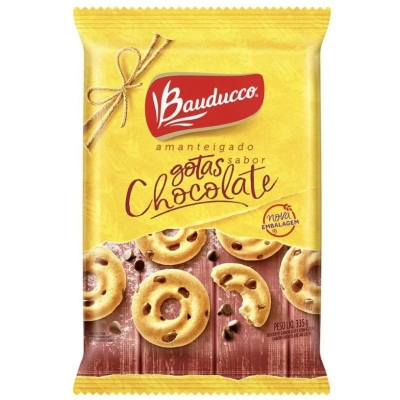 Biscoito Bauducco Amanteigado Gotas Chocolate Ao Leite 335g