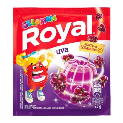 Gelatina Royal Uva 25g