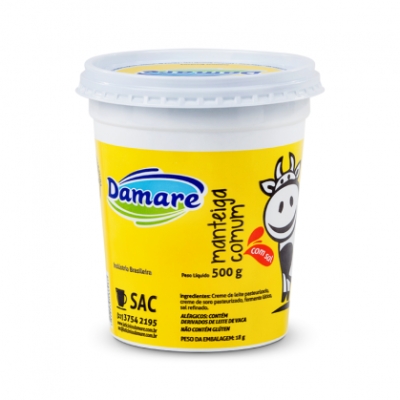 Manteiga Damare C/Sal 500g