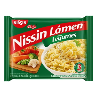 Miojo Nissin Lámen Legumes 85g