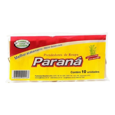 Prendedor de Roupa Paraná Bambu Pequeno C/10