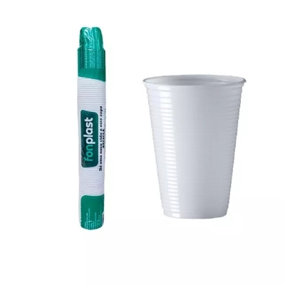 Copo Descartável Fonplast Branco 200ml C/100