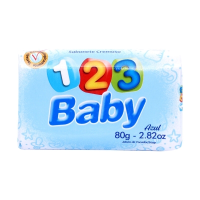 Sabonete Baby 123 Azul 80g