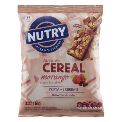 Barra de Cereal Nutry Morango/Chocolate 66g