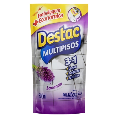 Destac Diluível Lavanda Refil 500ml