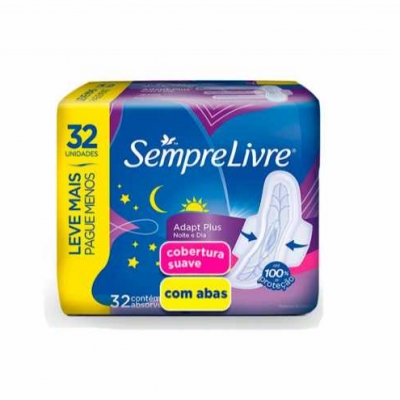 Absorvente Sempre Livre Noturno Leve 32 Pague 24