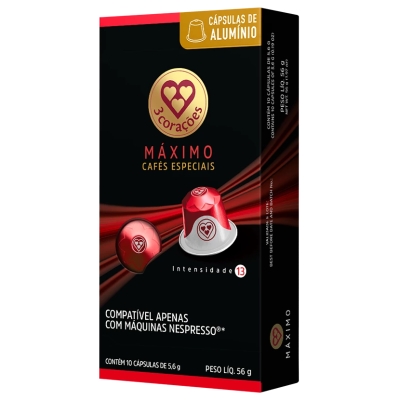 Cápsula Tres Máximo Cafés Especiais 56g