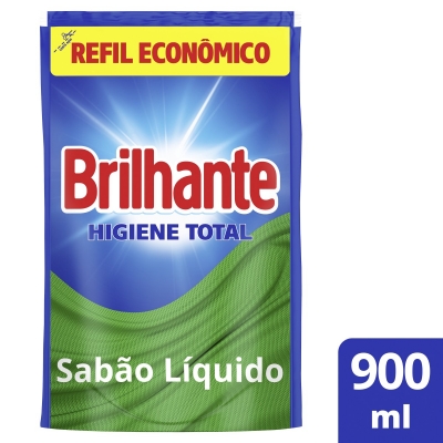 Detergente Líquido Brilhante Higiene Total Refil 900ml