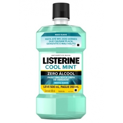 Enxaguante Bucal Listerine Zero Mais Suave Leve 500ml Pague 350ml