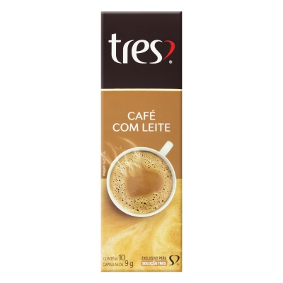 Cápsula Tres Café C/Leite 90g