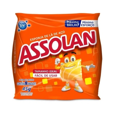 Esponja de Aço Assolan C/8