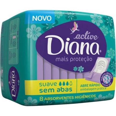 Absorvente Diana S/Abas Suave C/8