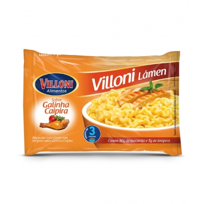 Macarrão Instantâneo Villoni Galinha Caipira 63g