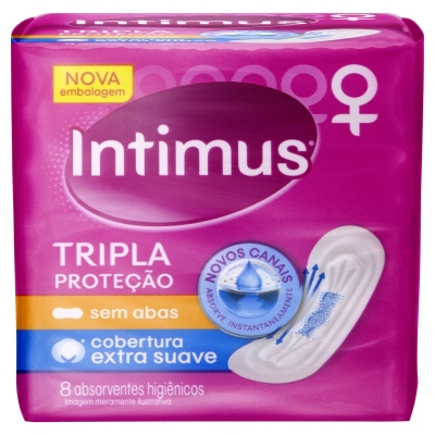 Absorvente Intimus Gel Normal Suave S/Abas C/8