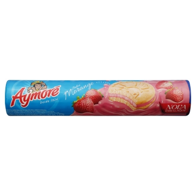 Biscoito Aymoré Recheado Morango 120g