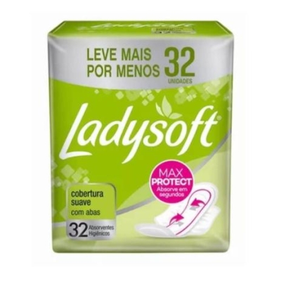 Absorvente Ladysoft Suave C/Abas C/28