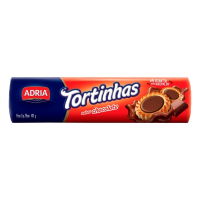 Biscoito Adria Tortinhas Chocolate 140g