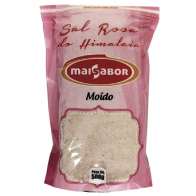 Sal Rosa Himalaia Mais Sabor Moído 500g