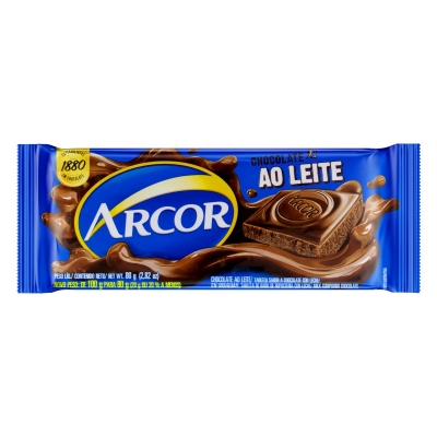 Tablete Chocolate Arcor Ao Leite 80g