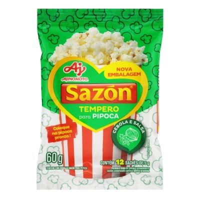 Tempero P/Pipoca Sazón Cebola/Salsa 60g