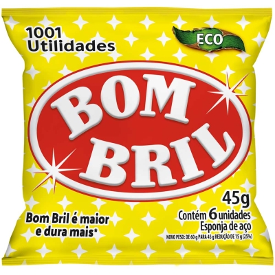 Esponja de Aço Bombril C/6 45g