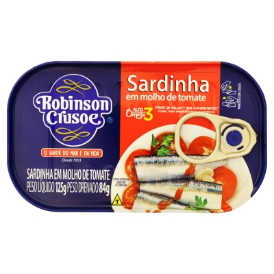 Sardinha Robinson Crusoé Molho de Tomate 84g