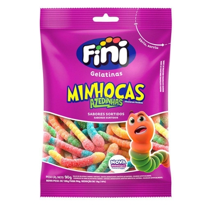 Bala Fini Minhocas Cítricas 90g