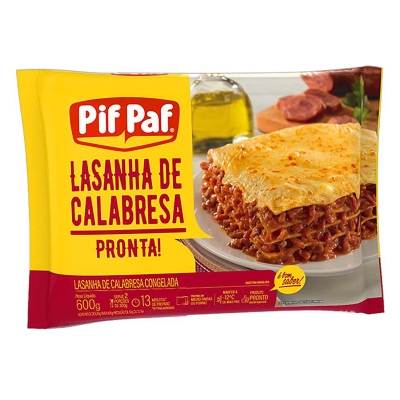 Lasanha Pif Paf Calabresa 600g