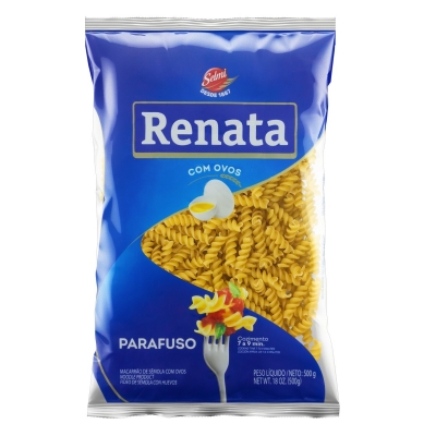 Macarrão Renata C/Ovos Parafuso 500g