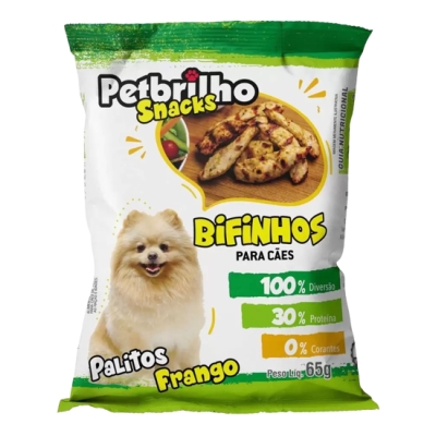 Snacks Bifinho Petbrilho Palito Frango 65g